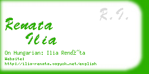 renata ilia business card